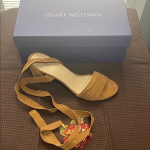 Stuart Weitzman Brown Wrap Sandals